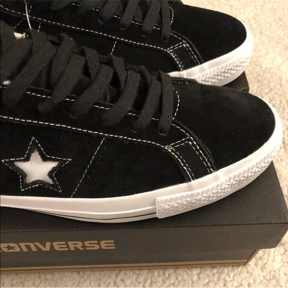 CONVERSE Men’s One Star Skate OX Black/White/Black - Picture 5 of 8